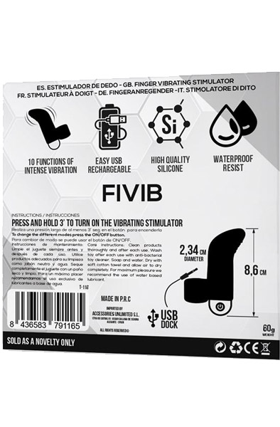10-Funktionen Finger-Vibrator mit USB - Finger-Vibrator 3