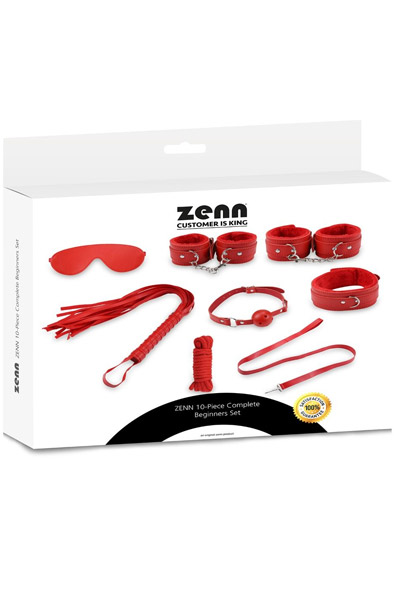 10-pcs Complete Beginners Set Red - Bondage-Set 2