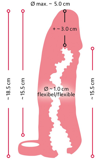 2-in-1 Verlängerung & Masturbator 18,5cm - Penisverlängerung 4