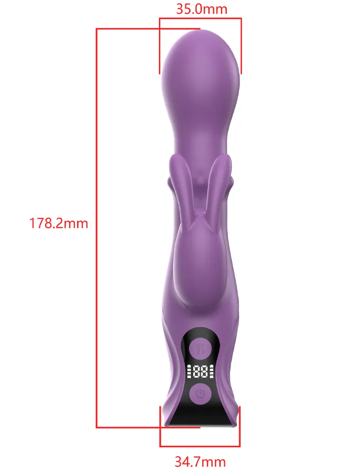 3-in-1 Rabbit Vibrator mit LCD-Display - Rabbit-Vibrator 2