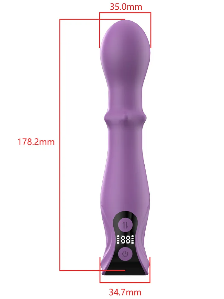 360 Triple Stimulation Vibrator mit LCD-Display - Vibrierender Dildo 2