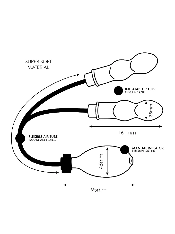 Addicted Toys Inflatable Double Butt Plug - Aufblasbarer Analplug 3 [full]