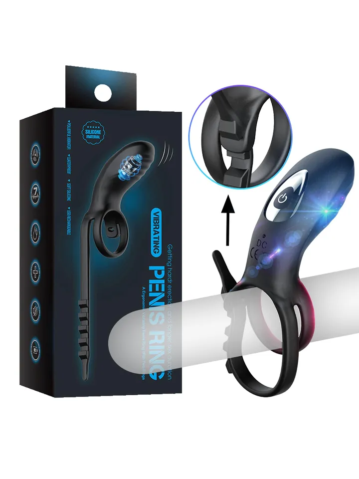 Adjustable Double Penis Ring With Remote - Vibrierender Penisring 2 [full]