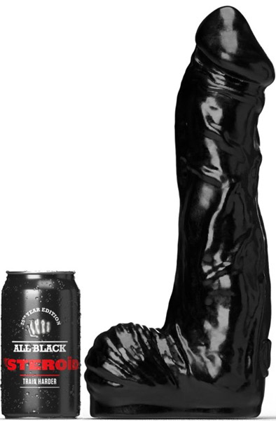 All Black Steroïd Bodybuilder 32,5 cm - XL Dildo 1