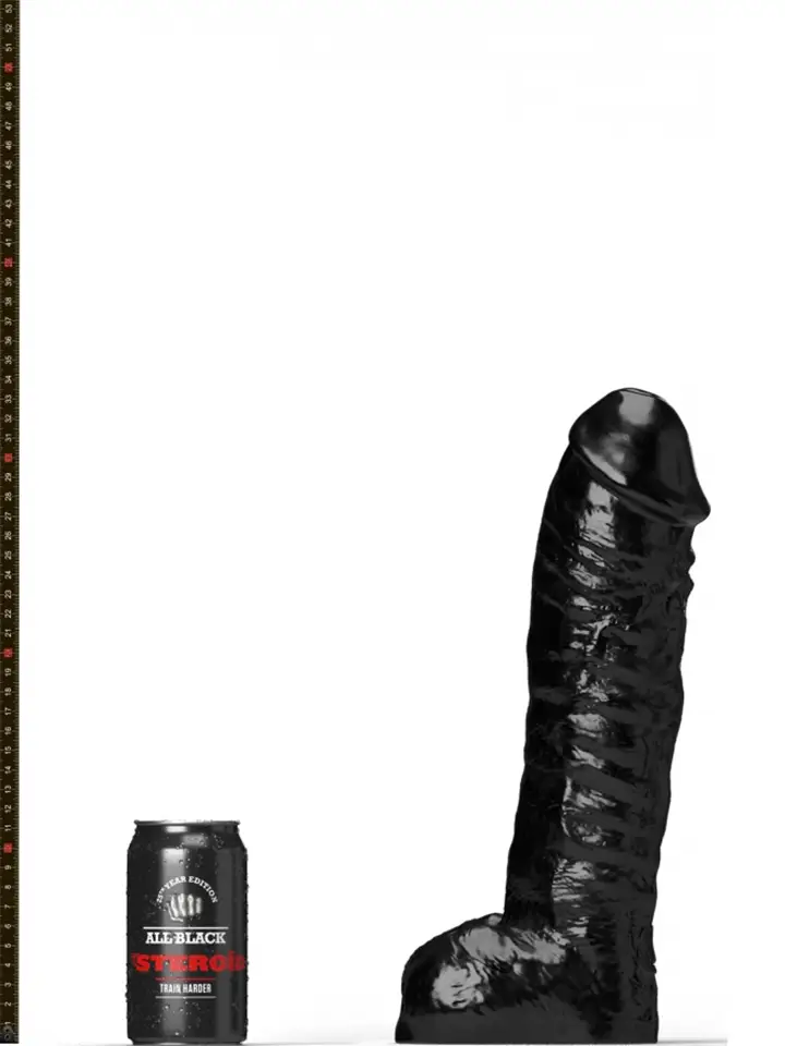 All Black Steroïd The Gym Buddy 33 cm - XL Dildo 3