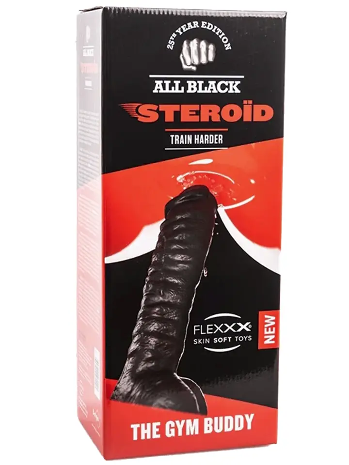 All Black Steroïd The Gym Buddy 33 cm - XL Dildo 6