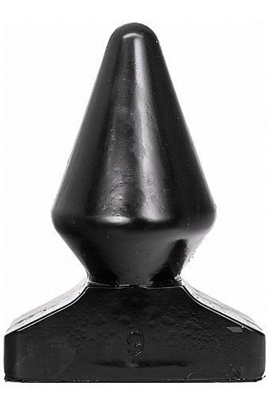 All Black Vinyl Anal Plug 18,5 cm - Extra dicker Analplug 1