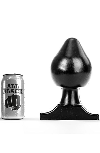 All Black Vinyl Anal Plug 19 cm - Extra dicker Analplug 3