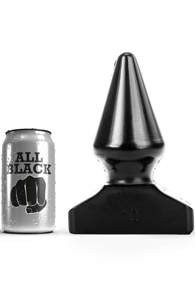 All Black Vinyl Anal Plug 20,5 cm - Extra dicker Analplug 2