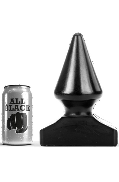 All Black Vinyl Anal Plug 21,5 cm - XL Buttplug 3