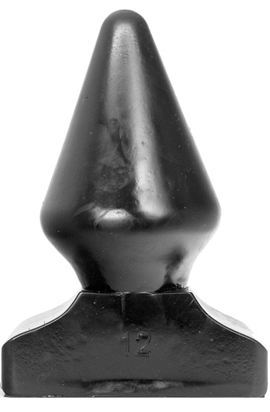 All Black Vinyl Anal Plug 23 cm - Extra dicker Analplug 1