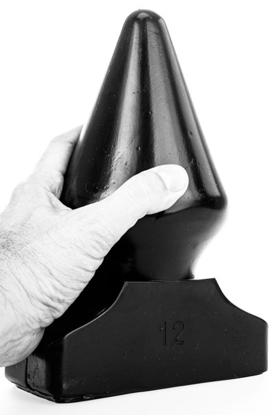 All Black Vinyl Anal Plug 23 cm - Extra dicker Analplug 2