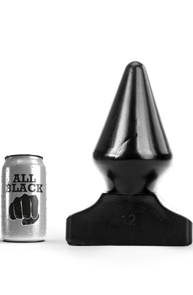 All Black Vinyl Anal Plug 23 cm - Extra dicker Analplug 3