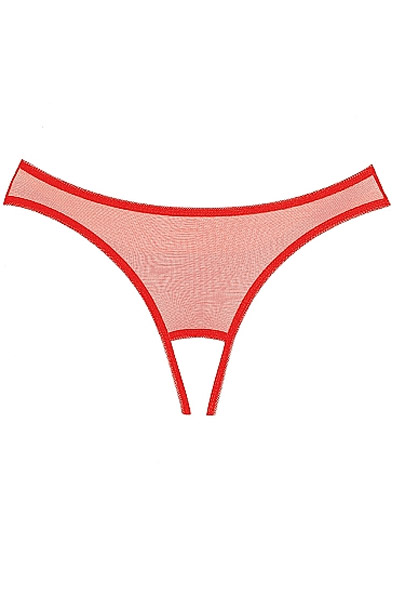 Allure Adore Exposé Panty Rot - Slip ouvert 2