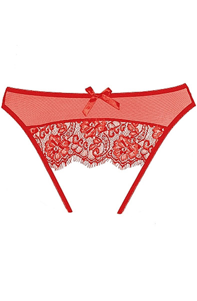 Allure Adore Exposé Panty Rot - Slip ouvert 3