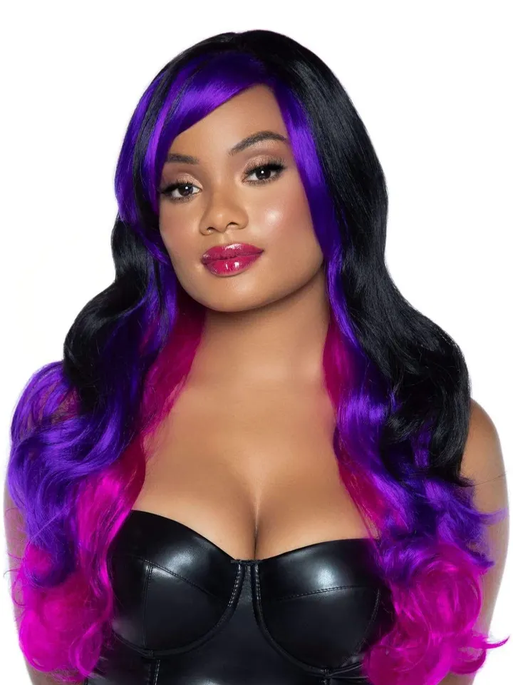 Allure Multi Color Wig Black/Purple - Perücke 1 [full]