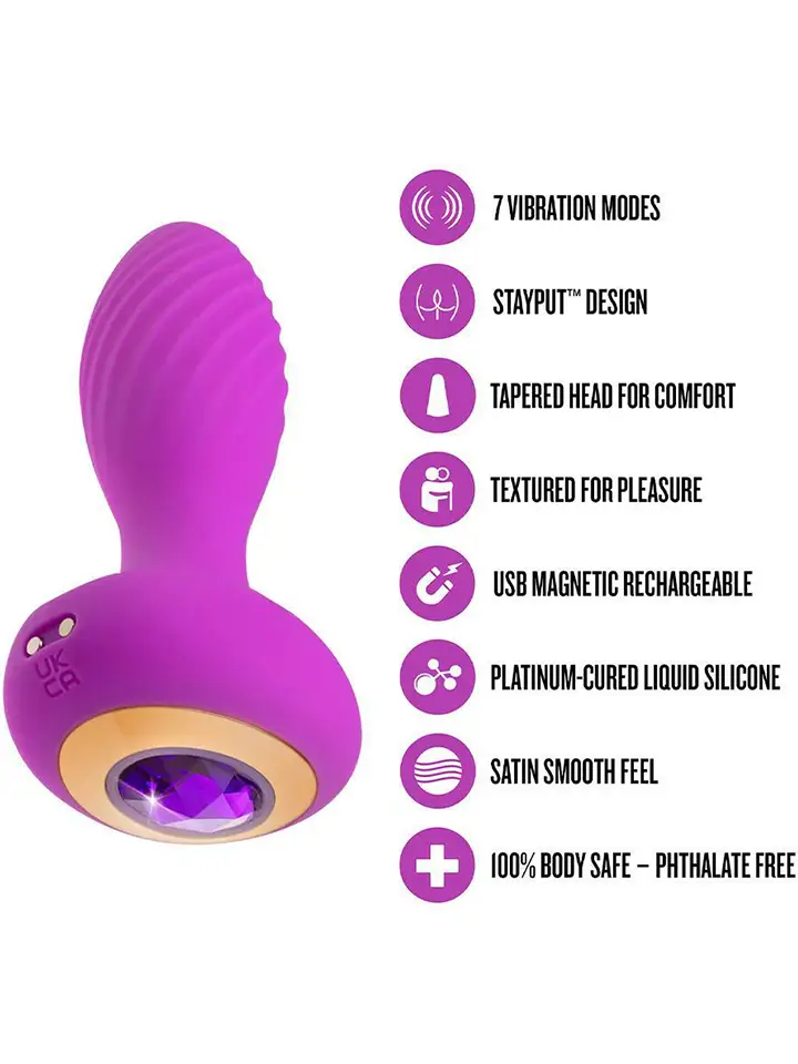 Amethyst Charm – Vibrierender Plug - Vibrierender Analplug 4