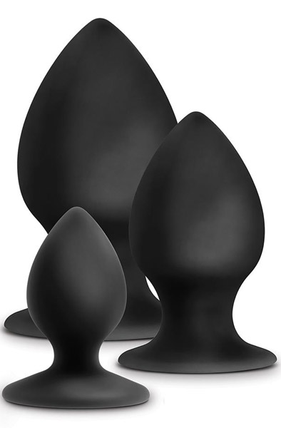 Anal Adventures Platinum Anal Stout Plug Kit - Analplug Set 1