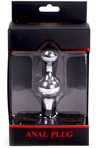 Anal Plug With Suction Cup-Sandglass 11cm - Analplug aus Metall 3