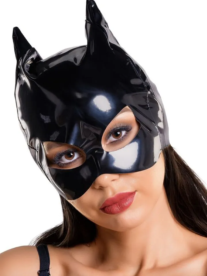 Ann Wetlook Cat Mask Black - BDSM Maske 1 [full]