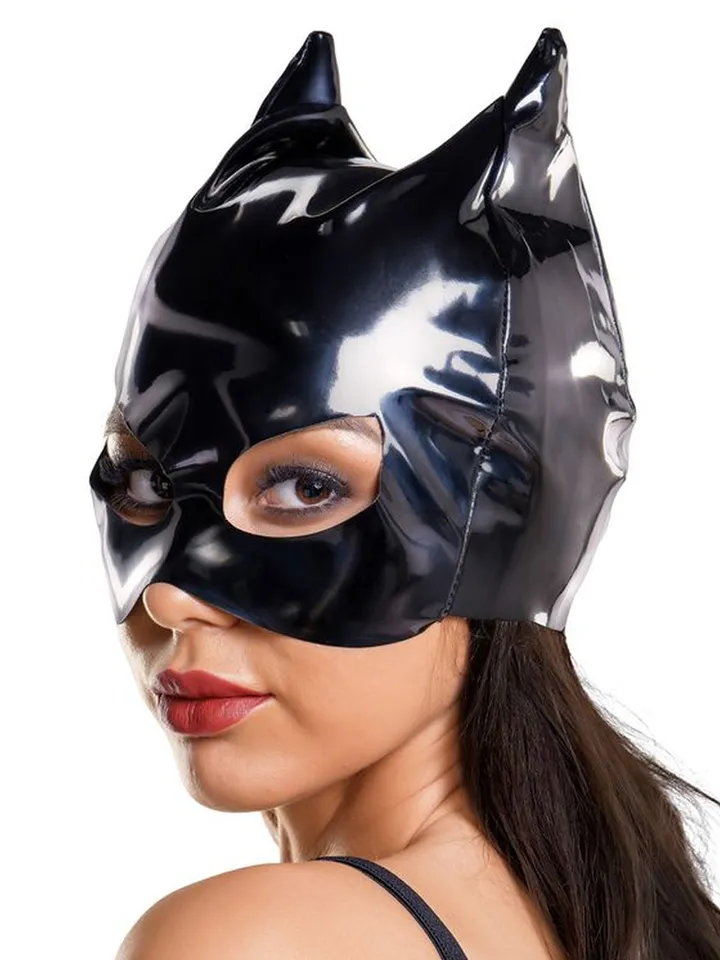 Ann Wetlook Cat Mask Black - BDSM Maske 2 [full]