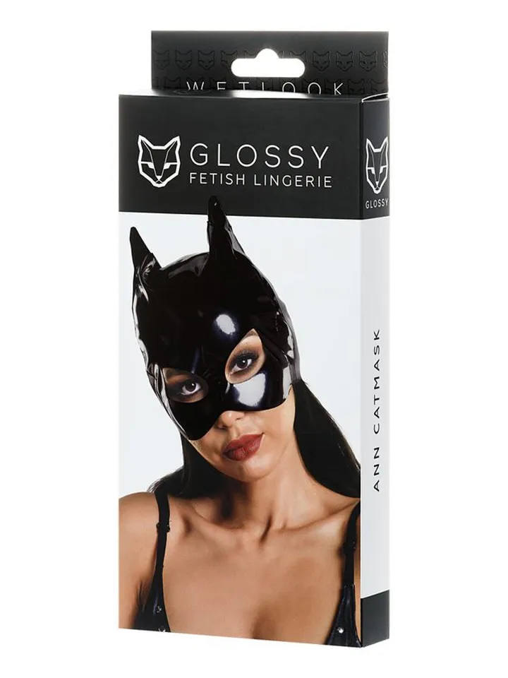 Ann Wetlook Cat Mask Black - BDSM Maske 3 [full]