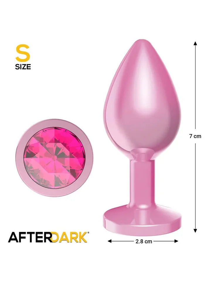Anodyzed Anal Plug Pink With Jewel Small - Analplug aus Metall 2 [full]