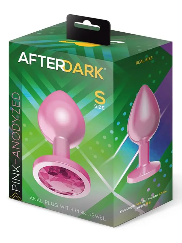 Anodyzed Anal Plug Pink With Jewel Small - Analplug aus Metall 3 [full]