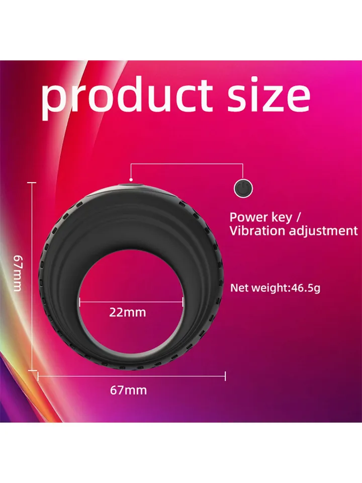 App-Controlled Vibrating Cock Ring - App-gesteuerter Penisring 4 [full]
