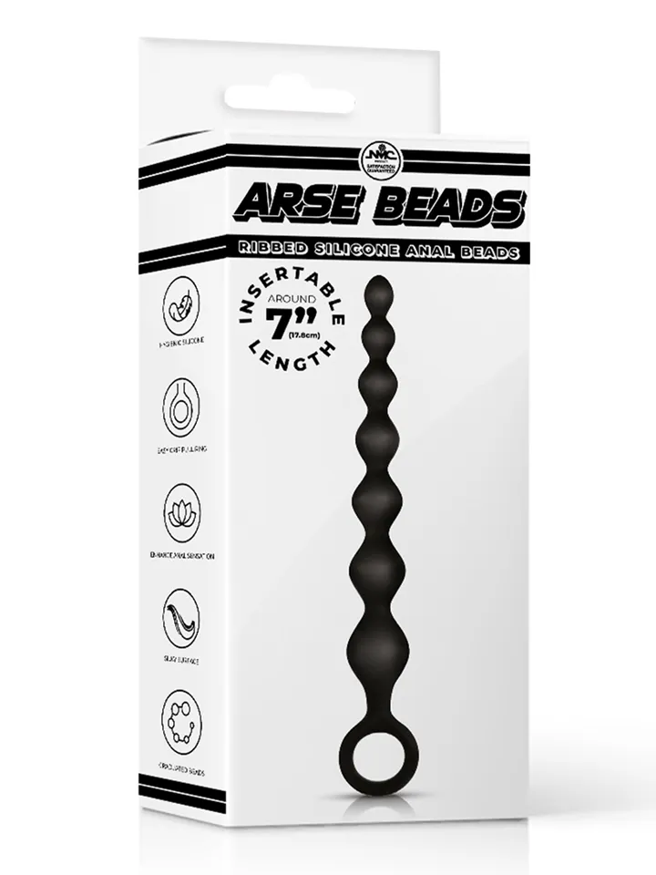 Arse Beads – Gerippte Silikon-Analperlen - Anal-Kugeln 3 [full]