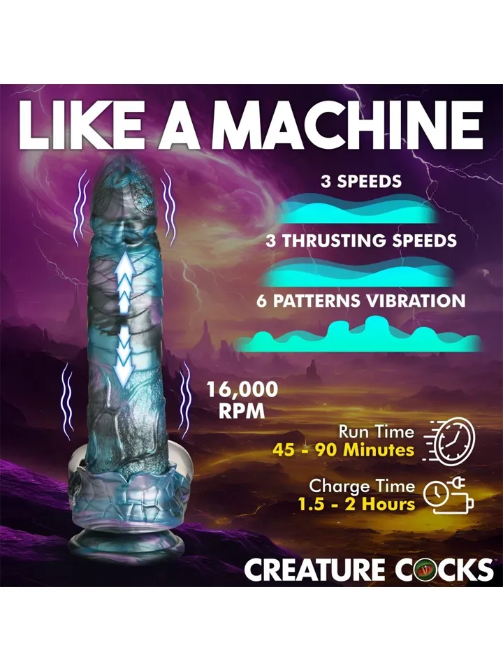 Astro-Thrust Thrusting & Vibrating Dildo 23,5 cm - Monster-Dildo 3 [full]