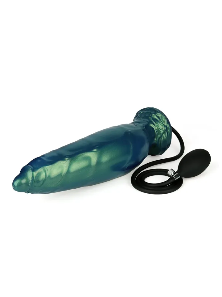 Aufblasbarer Monster-Dildo Grün 24 cm - Aufblasbarer Dildo 3 [full]