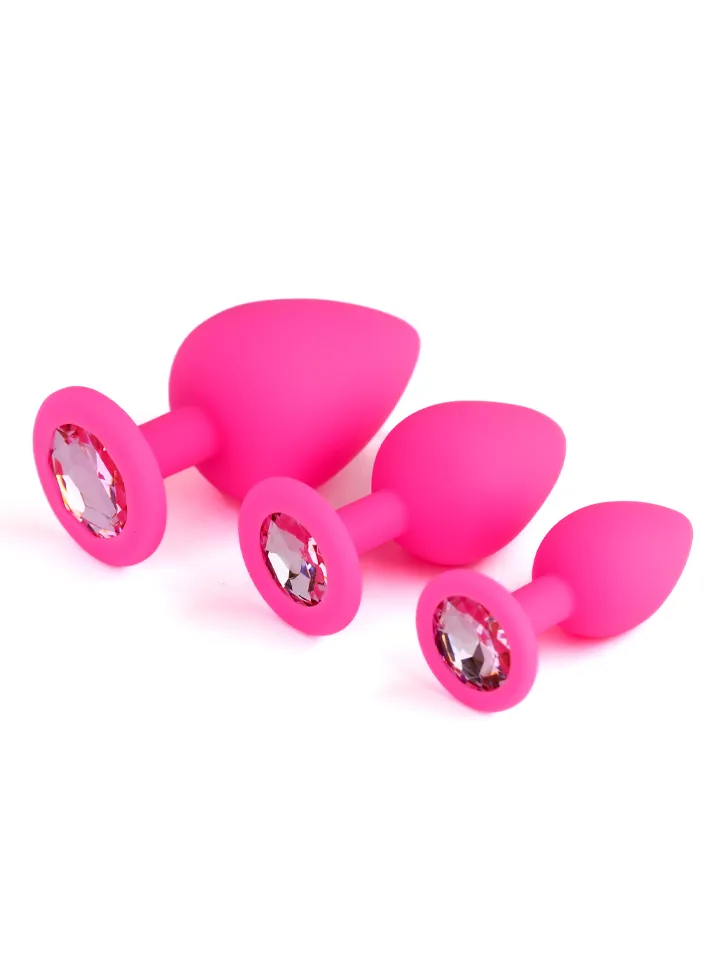 B-Series Silicone Plug Set Pink - Analplug Set 1 [full]