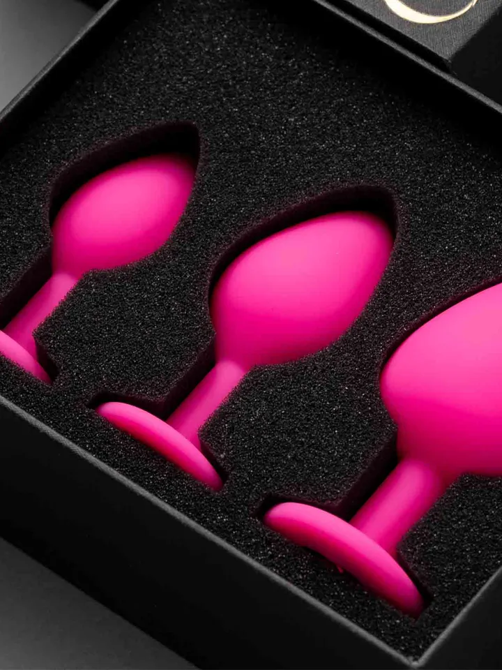 B-Series Silicone Plug Set Pink - Analplug Set 3 [full]