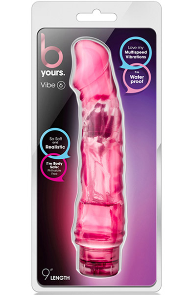 B Yours Vibe 6 Pink 23 cm - Vibrierender Dildo 4