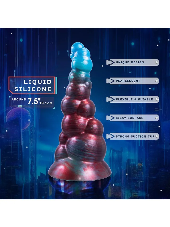 Bad Bubblez Silikon-Dildo 19 cm - Drachen-Dildo 2