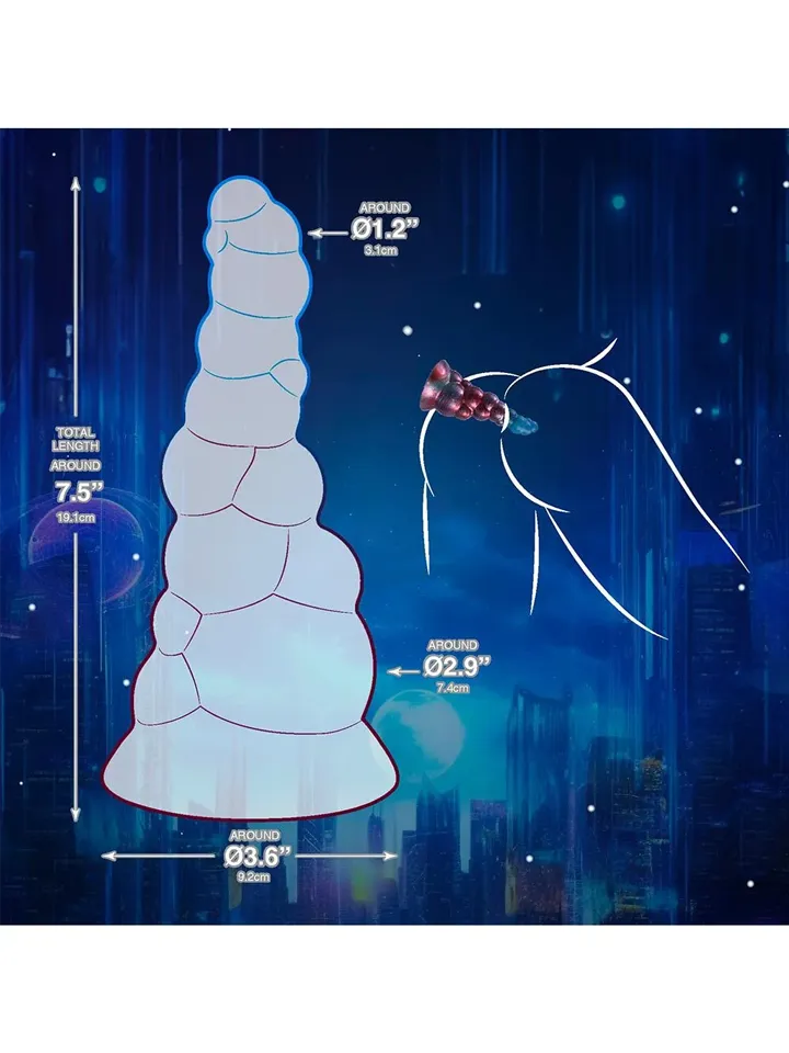 Bad Bubblez Silikon-Dildo 19 cm - Drachen-Dildo 3