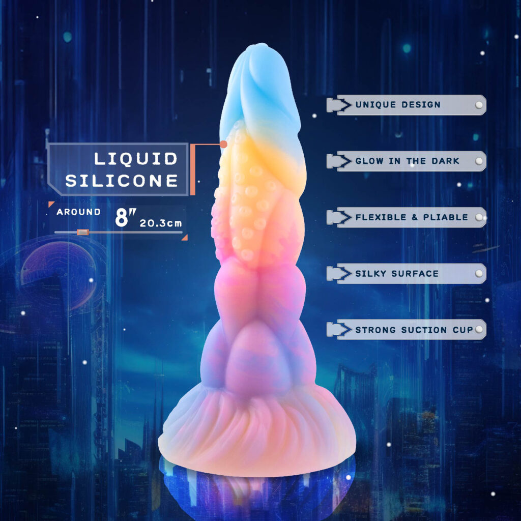 Bad Bubblez Silikon-Dildo 20,4 cm - Drachen-Dildo 2