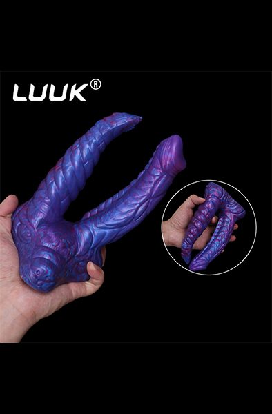Bad Demon Double Dildo Orphox Purple 18,5 cm - Drachen-Dildo 3