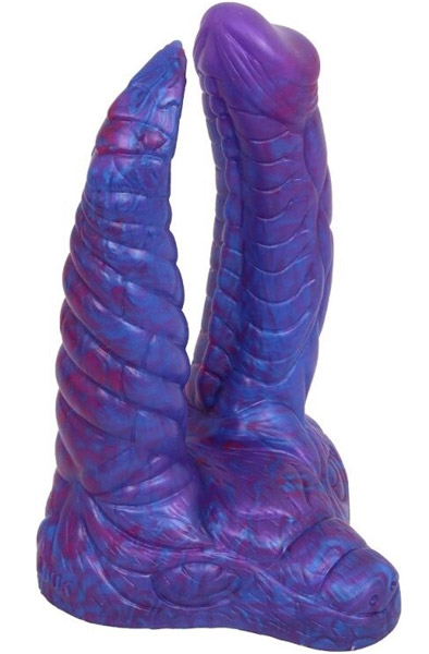 Bad Demon Double Dildo Orphox Purple 18,5 cm - Drachen-Dildo 7