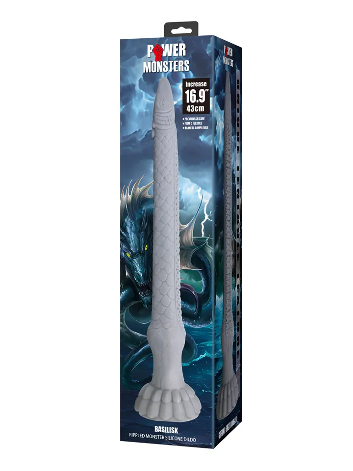 Basilisk Rippled Monster Silikon-Dildo 43 cm - Extra langer Anal-Dildo 3 [full]