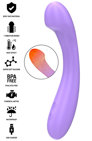 Becky Vibrator mit Wärmfunktion, 7 Vibrationen - Vibrierender Dildo 1