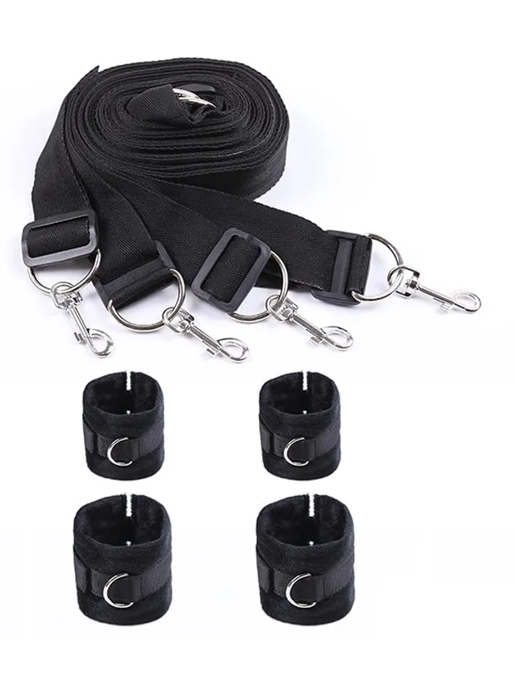 Bed Restraint Set With Cuffs - Hand- und Fußfesseln 2 [full]