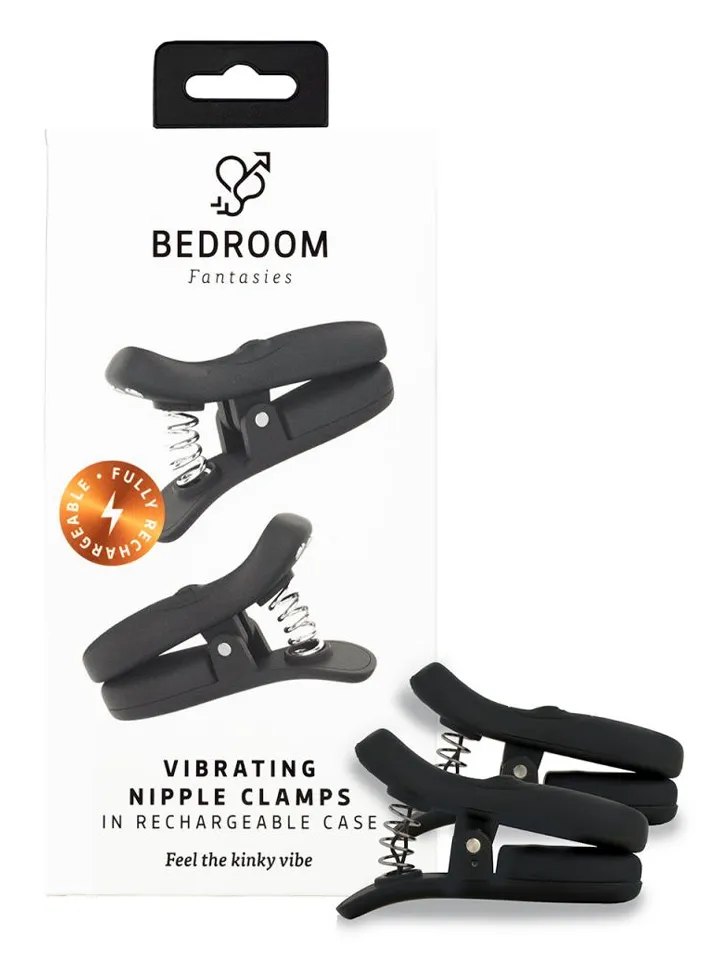 Bedroom Fantasies Vibrating Nipple Clamps - Vibrierende Brustklemmen 3 [full]