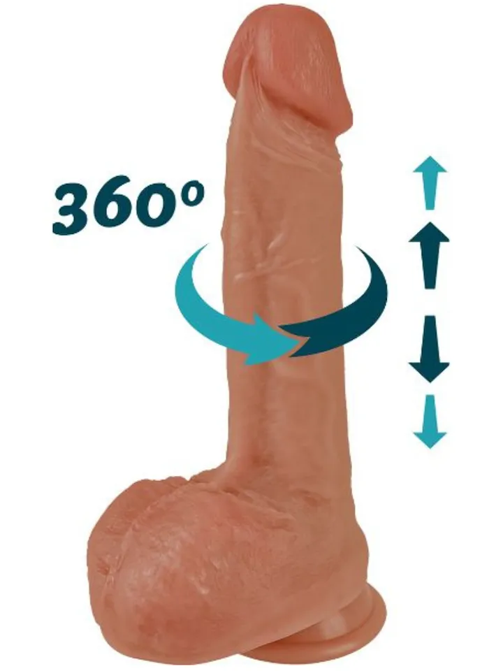 Beheizbarer, Stoßender & Rotierender Silikon-Dildo 22 cm - Vibrierender Dildo 3