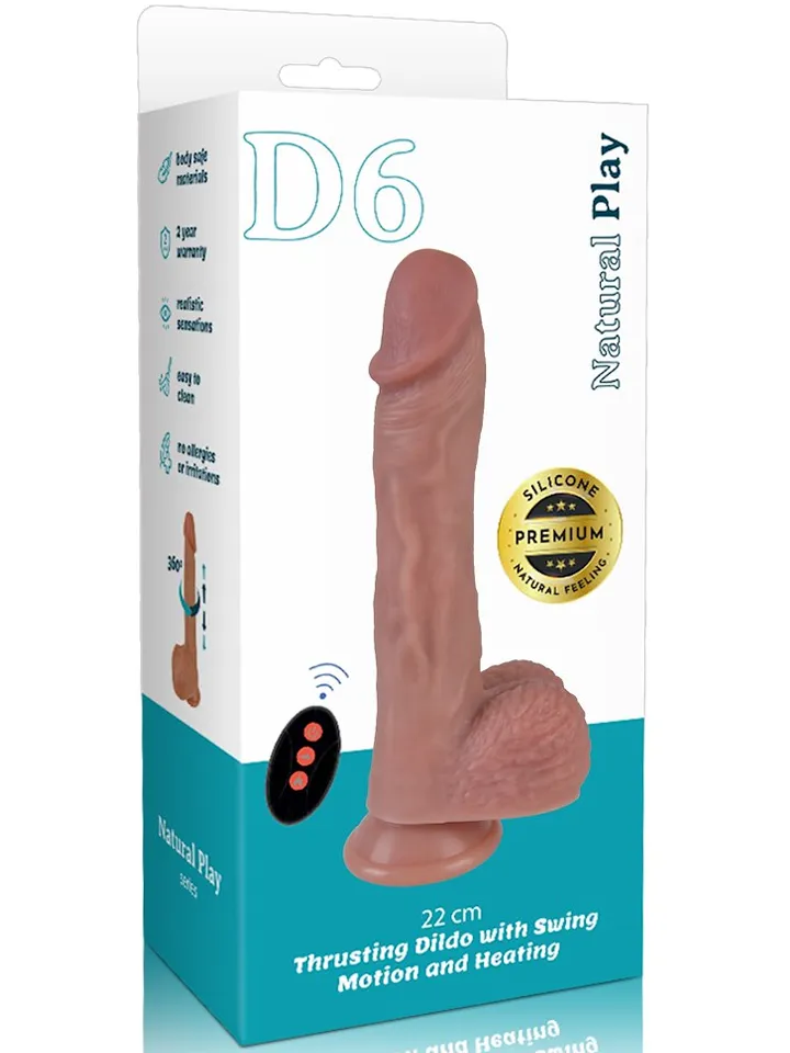 Beheizbarer, Stoßender & Rotierender Silikon-Dildo 22 cm - Vibrierender Dildo 5