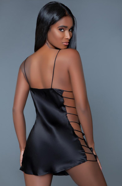 BeWicked Brooklyn Negligé mit offenen Seiten Schwarz - Sexy Kleidung 2