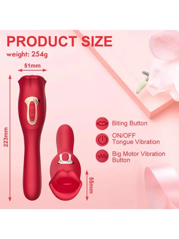 Big Mouth Rechargeable Lip Teasing Vibrator - Klitoris-Vibrator 5 [full]