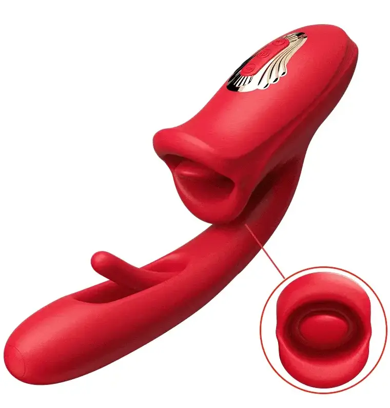 Bite Mouth Vibrator 3.0 - Rabbit-Vibrator mit rotierender Zunge 1