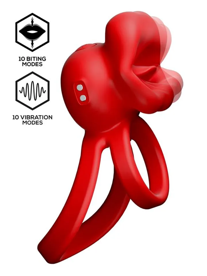Bittey Cock Ring With Vibration & Biting - Vibrierender Penisring 1 [full]